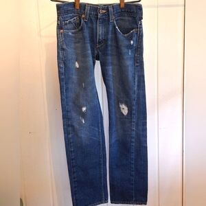 NWOT Original Levi's Indigo Filiforme 511 Jeans Skinny Distressed 32x30